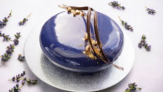 Mirror Glazed Blueberry Mango Mousse Cake Recipe  Shiny Mirror Glaze Cake [upl. by Oberon]