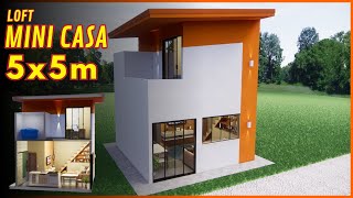 MINI CASA 5 X 5 m – Loft – Faça várias para alugar [upl. by Kurland]