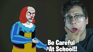 Reacting To 3 School Lockdown Horror Stories Animated CLOWNS BROKE INTO MY SCHOOL 😨 [upl. by Eimarej152]