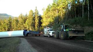 WIND Turbine transport in CHETWYND BC 7 [upl. by Aicena]