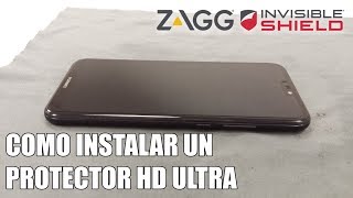 Como instalar un protector de pantalla ZAGG Invisible Shield HD Ultra [upl. by Ayvid]