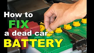 How To RESTORE A Dead Car BATTERY  Use Battery Reconditioning [upl. by Kenlee]