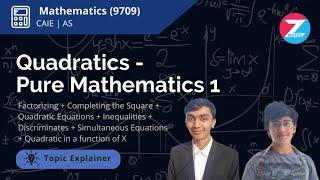 Quadratics  AS Level Pure 1 Mathematics  Topic Explainer  ZNotes [upl. by Ramah]