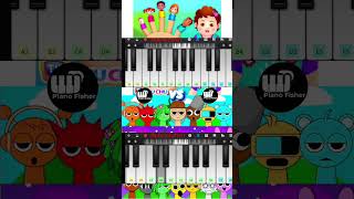 Fun time Incredibox Sprunki Song Vs The FINGER FAMILY  Piano Tune shorts [upl. by Yelwar]