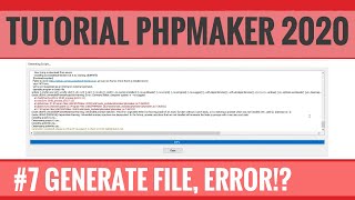 PHPMaker 2020 ERROR Saat Generate File PHP [upl. by Eckmann]