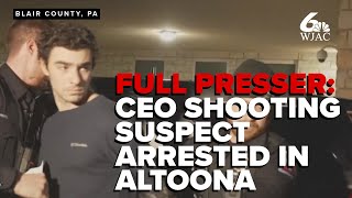 FULL PRESSER Suspect in CEOs death arrested in Altoona believed to be in PA for several days [upl. by Berna]