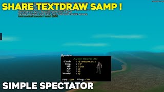 SHARE  Simple Spectator  Textdraw SAMP [upl. by Holna]