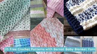 Make This Bernat Baby Blanket Yarn Crochet Patterns Super Bulky Quick Easy Crochet Projects [upl. by Vail]