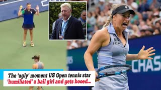 News The ugly moment US Open tennis star humiliated a ball girl and gets booed by the crowd [upl. by Yerocaj]