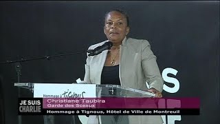 Lhommage de Taubira à Tignous et son quotcrayon magiquequot discours intégral [upl. by Kelbee]