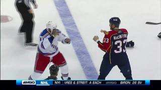 Donald Brashear vs Steve MacIntyre Nov 25 2009 [upl. by Hannus]