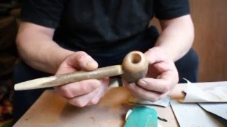 how to make a wooden pipe for smoking tobacco and weed [upl. by Eiroj]