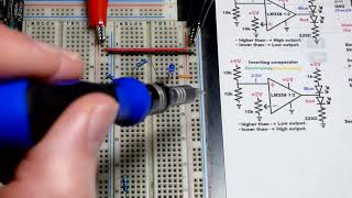 LM358 Inverting Comparator demo circuit [upl. by Drofdarb]