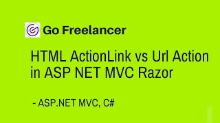 HTML ActionLink vs Url Action in ASP NET MVC Razor [upl. by Ardied41]