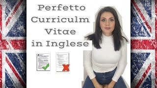 Curriculum Vitae in INGLESE  competenze trasversali da inserire [upl. by Avad]