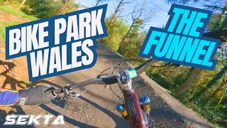 BIKE PARK WALES MTB💥The Funnel NEW TRAIL Blue flow trail BPW [upl. by Leber]