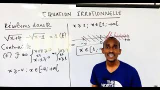 Résolution d’une équation irrationnelle dans IR [upl. by Yecaj]