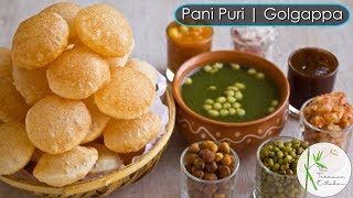 Pani Puri  Golgapa Recipe with Teekha Pani Sweet Chutney and Stuffing  The Terrace Kitchen [upl. by Sieracki]