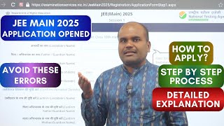 JEE 2025 Application ✅  Form Filling Step by Step Guide  Many Changes This year  DOs amp ❌ DONTs [upl. by Aititil913]