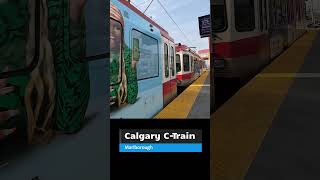 Watch Calgarys Ctrain Glide Into Marlborough Station [upl. by Nerra]