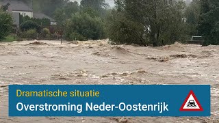 Overstromingen in NederOostenrijk böheimkirchen overstroming regen noodweer [upl. by Anees543]