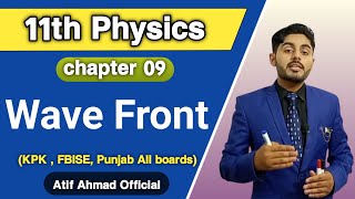 wave front class 11  11th class physics ch 9  spherical wave front  plane wave front  in urdu [upl. by Gardel]