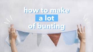 How to make a lot of buntingbanner fastest diy  WITHWENDY [upl. by Lered794]