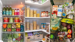 Fridge Restock  Organization and restocking Tiktoks Compilation  ASMR [upl. by Barkley475]