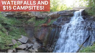 Cuyahoga Valley National Park  Waterfalls and 15 Campsites  Full Time RV Travel [upl. by Ardnek]