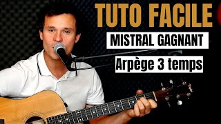 Comment jouer facilement Mistral Gagnant de Renaud à la GUITARE POUR DÉBUTANT [upl. by Abisia]