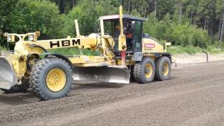 HBM BG190H4 Grader pushing some gravel [upl. by Sheela]