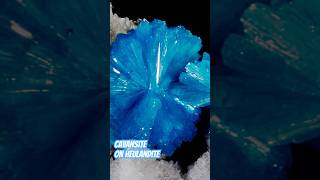 Cavansite on Miniature Heulandite  Wagholi Quarries crystal minerals crystalshop [upl. by Ellehcyt]