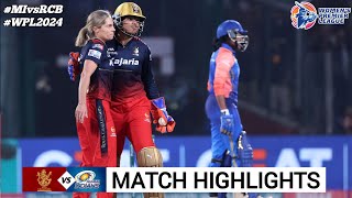 RCB vs MI Eliminator Match WPL 2024 Highlights  WPL Highlights 2024  MI vs RCB Highlights Today [upl. by Otrebogad999]