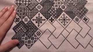 Blackwork Sampler Update Blocks 8  9 [upl. by Keyser]