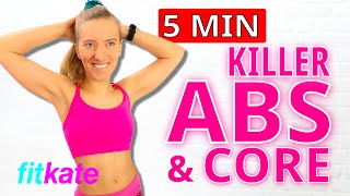 5 MIN Killer Core amp Abs Workout  No Rest No Repeat [upl. by Mars]