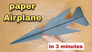 Crafting a paper Airplane in just 3 minutes  How to make an easy paper plane origami [upl. by Sivel966]