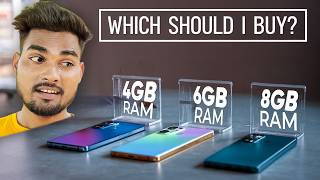 How Much RAM is enough in Smartphone  4GB RAM vs 6GB RAM vs 8GB RAM [upl. by Ruhnke]