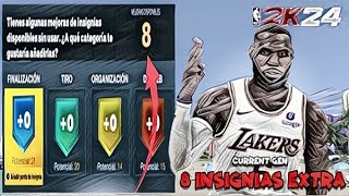 Cómo Desbloquear 8 INSIGNIAS EXTRA GRATIS en NBA 2K24 CURRENT GEN [upl. by Leitnahs]