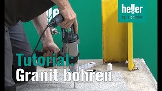 Tutorial Wie man effizient und einfach in Granit bohrt HellerTV ProXtreme Steinbohrer [upl. by Loftus]