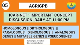 ICAR NET  Important Concept Discussion  homologous  Analogous  orthologous genes icarnet2024 [upl. by Ammej983]