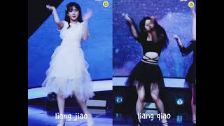 girls planet 999  liang jiao amp liang qiao twins conparison the 5th season  oh my girl [upl. by Ydnes]