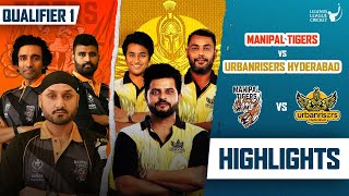 Highlights  Qualifier 1  Manipal Tigers VS Urbanrisers Hyderabad  Legends League cricket 2023 [upl. by Tray]