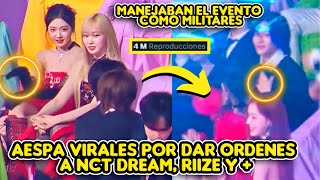 KARINA Y NINGNING VIRALES AL SER CRITICADAS POR DAR ORDENES A NCT DREAM Y RIIZE EN LOS PREMIOS MMA [upl. by Tildie128]