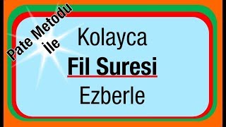 Fil Suresi  Her Ayet 11 Tekrar Kolayca Ezberlemek İçin fil suresi  Pate metodu ile [upl. by Releyks291]