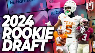 UPDATED 2024 Dynasty Rookie Mock Draft This Is INSANE  Dynasty Fantasy Football 2024 [upl. by Nillad]