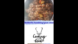 Kalderetang kambingkalderetang kambing bisaya goat stewHOME QUARANTINE COOKING part 16 [upl. by Natloz]