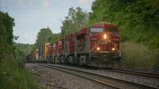 Awesome K5HL Horn on 6 Engine CP 231 Power Move Bolingbroke Siding [upl. by Linetta]