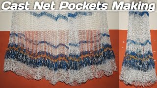 how to make cast net pocket  how to make fishing net pocket [upl. by Airlee]