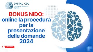 Bonus nido online la procedura per la presentazione delle domande 2024 [upl. by Ahsina]