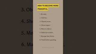 How to become more powerful [upl. by Marjy]